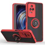 For Redmi K50 Q Shadow 1 Series TPU + PC Phone Case with Ring(Red)