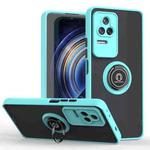For Redmi K50 Q Shadow 1 Series TPU + PC Phone Case with Ring(Sky Blue)