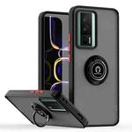For Redmi K60 / K60 Pro / Poco F5 Pro Q Shadow 1 Series TPU + PC Phone Case with Ring(Black+Red)