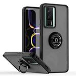 For Redmi K60 / K60 Pro / Poco F5 Pro Q Shadow 1 Series TPU + PC Phone Case with Ring(Black+Black)