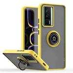For Redmi K60 / K60 Pro / Poco F5 Pro Q Shadow 1 Series TPU + PC Phone Case with Ring(Yellow)