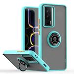 For Redmi K60 / K60 Pro / Poco F5 Pro Q Shadow 1 Series TPU + PC Phone Case with Ring(Sky Blue)