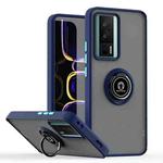For Redmi K60 / K60 Pro / Poco F5 Pro Q Shadow 1 Series TPU + PC Phone Case with Ring(Royal Blue)