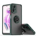 For Redmi Note 12 Turbo / Poco F5 Q Shadow 1 Series TPU + PC Phone Case with Ring(Dark Green)