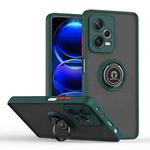 For Redmi Note 12 Pro 5G Global Q Shadow 1 Series TPU + PC Phone Case with Ring(Dark Green)