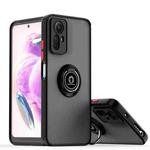 For Redmi Note 12S 4G Q Shadow 1 Series TPU + PC Phone Case with Ring(Black+Red)