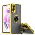 For Redmi Note 12S 4G Q Shadow 1 Series TPU + PC Phone Case with Ring(Yellow)