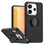 For Redmi Note 14 4G 164.84mm Q Shadow 1 Series TPU + PC Phone Case with Ring(Black+Black)
