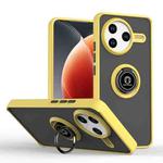 For Redmi K80 / Poco F7 Pro Q Shadow 1 Series TPU + PC Phone Case with Ring(Yellow)