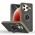 For Redmi K80 / Poco F7 Pro Q Shadow 1 Series TPU + PC Phone Case with Ring(Army Green)