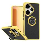 For Redmi Turbo 3 / Poco F6 Q Shadow 1 Series TPU + PC Phone Case with Ring(Yellow)