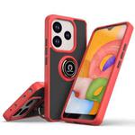 For Redmi Note 14 4G 163.25mm Q Shadow 1 Series TPU + PC Phone Case with Ring(Red)