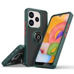For Redmi Note 14 4G 163.25mm Q Shadow 1 Series TPU + PC Phone Case with Ring(Dark Green)