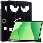 For OPPO Pad SE Custer Painted 3-Fold Holder Leather Smart Tablet Case(Big Eye)
