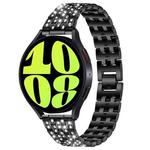 20mm xDfind Five Beads Full Diamond Metal Watch Band(Black)