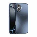 For iPhone 17 ABEEL Heat Dissipation Frosted MagSafe Phone Case with Lens Film(Dark Blue)