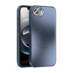 For iPhone 16e ABEEL Heat Dissipation Frosted MagSafe Phone Case with Lens Film(Dark Blue)
