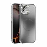 For iPhone 16 Pro Max ABEEL Heat Dissipation Frosted MagSafe Phone Case with Lens Film(Silver)