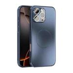 For iPhone 16 Pro Max ABEEL Heat Dissipation Frosted MagSafe Phone Case with Lens Film(Dark Blue)