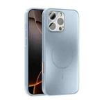 For iPhone 16 Pro Max ABEEL Heat Dissipation Frosted MagSafe Phone Case with Lens Film(Light Blue)