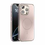 For iPhone 16 Pro ABEEL Heat Dissipation Frosted MagSafe Phone Case with Lens Film(Rose Gold)