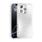 For iPhone 16 Pro ABEEL Heat Dissipation Frosted MagSafe Phone Case with Lens Film(White)