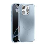 For iPhone 16 Pro ABEEL Heat Dissipation Frosted MagSafe Phone Case with Lens Film(Light Blue)