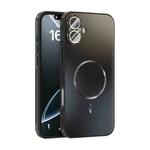For iPhone 16 Plus ABEEL Heat Dissipation Frosted MagSafe Phone Case with Lens Film(Black)