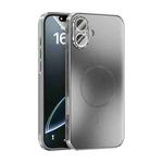 For iPhone 16 Plus ABEEL Heat Dissipation Frosted MagSafe Phone Case with Lens Film(Silver)