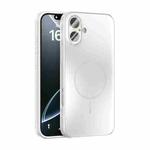 For iPhone 16 Plus ABEEL Heat Dissipation Frosted MagSafe Phone Case with Lens Film(White)