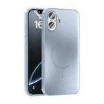 For iPhone 16 Plus ABEEL Heat Dissipation Frosted MagSafe Phone Case with Lens Film(Light Blue)