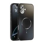 For iPhone 16 ABEEL Heat Dissipation Frosted MagSafe Phone Case with Lens Film(Black)