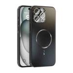 For iPhone 15 Pro Max ABEEL Heat Dissipation Frosted MagSafe Phone Case with Lens Film(Black)