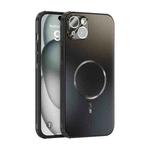 For iPhone 14 Plus ABEEL Heat Dissipation Frosted MagSafe Phone Case with Lens Film(Black)