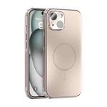 For iPhone 14 ABEEL Heat Dissipation Frosted MagSafe Phone Case with Lens Film(Rose Gold)