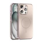 For iPhone 14 Pro ABEEL Heat Dissipation Frosted MagSafe Phone Case with Lens Film(Rose Gold)