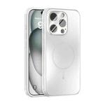 For iPhone 14 Pro ABEEL Heat Dissipation Frosted MagSafe Phone Case with Lens Film(White)