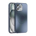 For iPhone 14 Pro Max ABEEL Heat Dissipation Frosted MagSafe Phone Case with Lens Film(Dark Blue)
