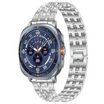 For Samsung Galaxy Watch Ultra/Ultra 2025 xDfind Five Beads Full Diamond Metal Watch Band(Silver)