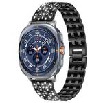 For Samsung Galaxy Watch Ultra/Ultra 2025 xDfind Five Beads Full Diamond Metal Watch Band(Black)
