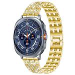 For Samsung Galaxy Watch Ultra/Ultra 2025 xDfind Five Beads Full Diamond Metal Watch Band(Gold)