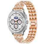 For Samsung Galaxy Watch8 / 8 Classic xDfind Five Beads Full Diamond Metal Watch Band(Rose Gold)