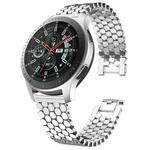 22mm xDfind Fish Scale Texture Metal Watch Band(Silver)