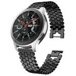 22mm xDfind Fish Scale Texture Metal Watch Band(Black)