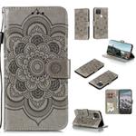 For Google Pixel 5 Mandala Embossing Pattern Horizontal Flip PU Leather Case with Holder & Card Slots & Walle & Lanyard(Gray)