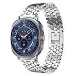 For Samsung Galaxy Watch Ultra/Ultra 2025 xDfind Fish Scale Texture Metal Watch Band(Silver)