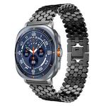 For Samsung Galaxy Watch Ultra/Ultra 2025 xDfind Fish Scale Texture Metal Watch Band(Black)