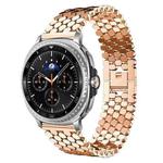For Samsung Galaxy Watch8 / 8 Classic xDfind Fish Scale Texture Metal Watch Band(Rose Gold)