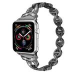 For Apple Watch 38 / 40 / 41 / S10 42mm xDfind Diamond Stainless Steel Watch Band(Black)