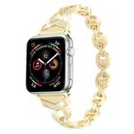 For Apple Watch 38 / 40 / 41 / S10 42mm xDfind Diamond Stainless Steel Watch Band(Gold)